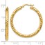 14K ForeverLite Polished and Textured Hoop Earrings - 34 mm