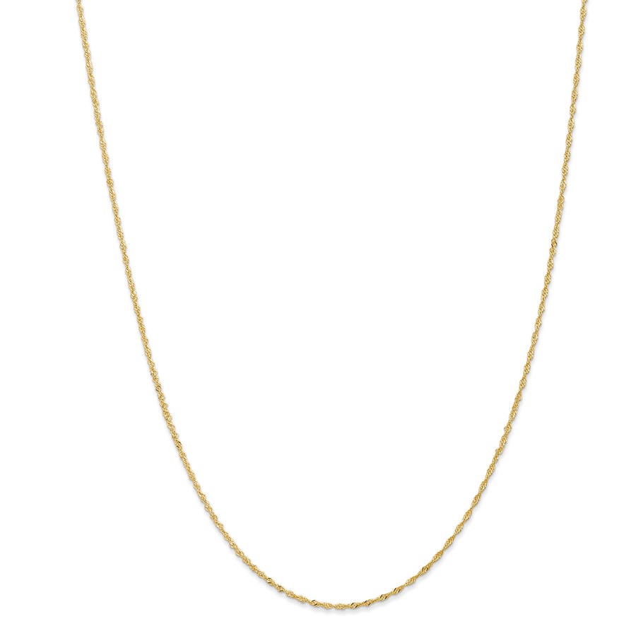 14k Gold 1.10 mm Singapore Chain Necklace - 20 in.