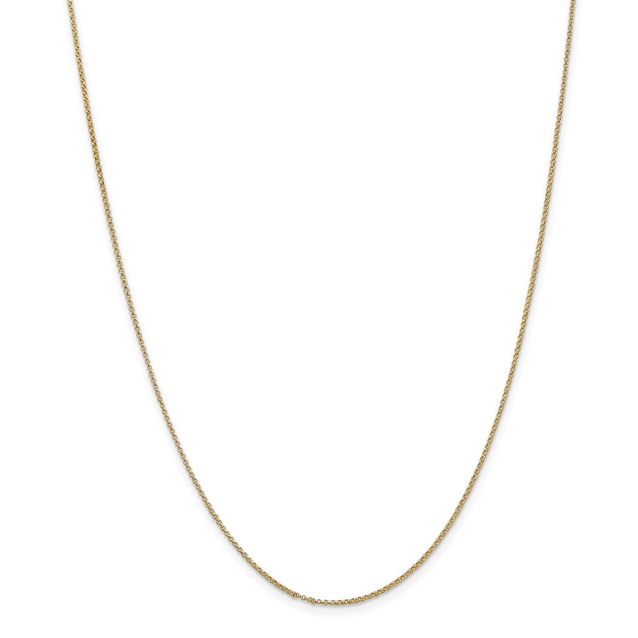 14k Gold 1.15 mm Rolo Pendant Chain Necklace - 16 in.