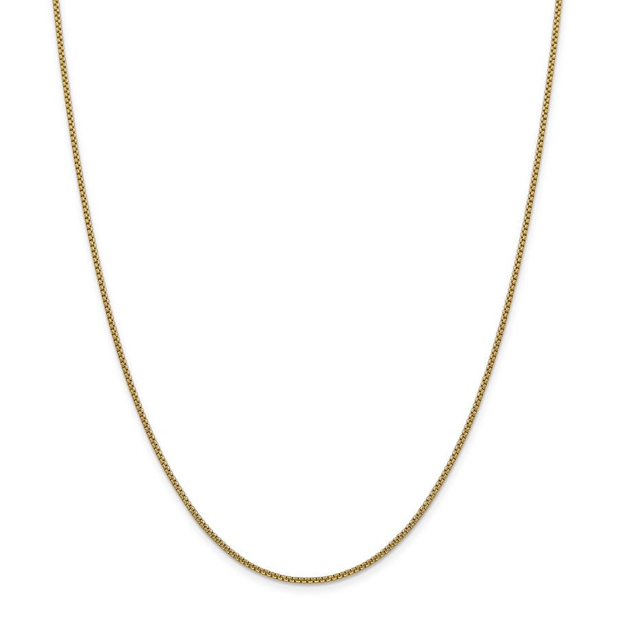 14k Gold 1.5 mm Hollow Round Box Chain Necklace - 16 in.