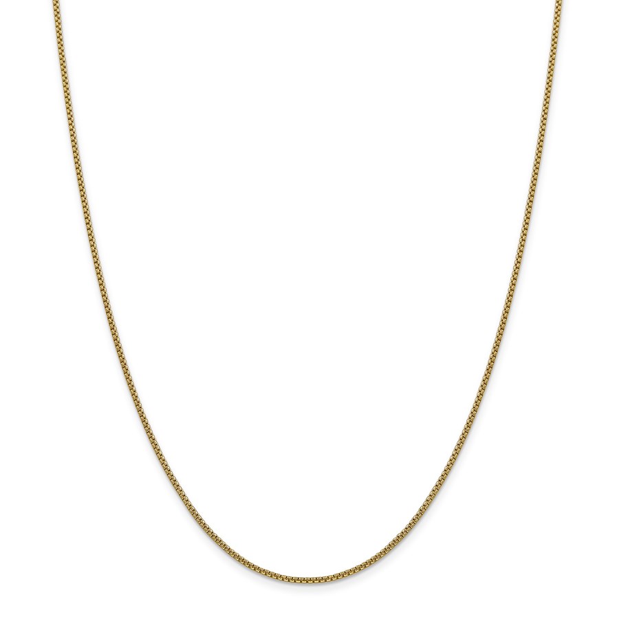 14k Gold 1.5 mm Hollow Round Box Chain Necklace - 20 in.