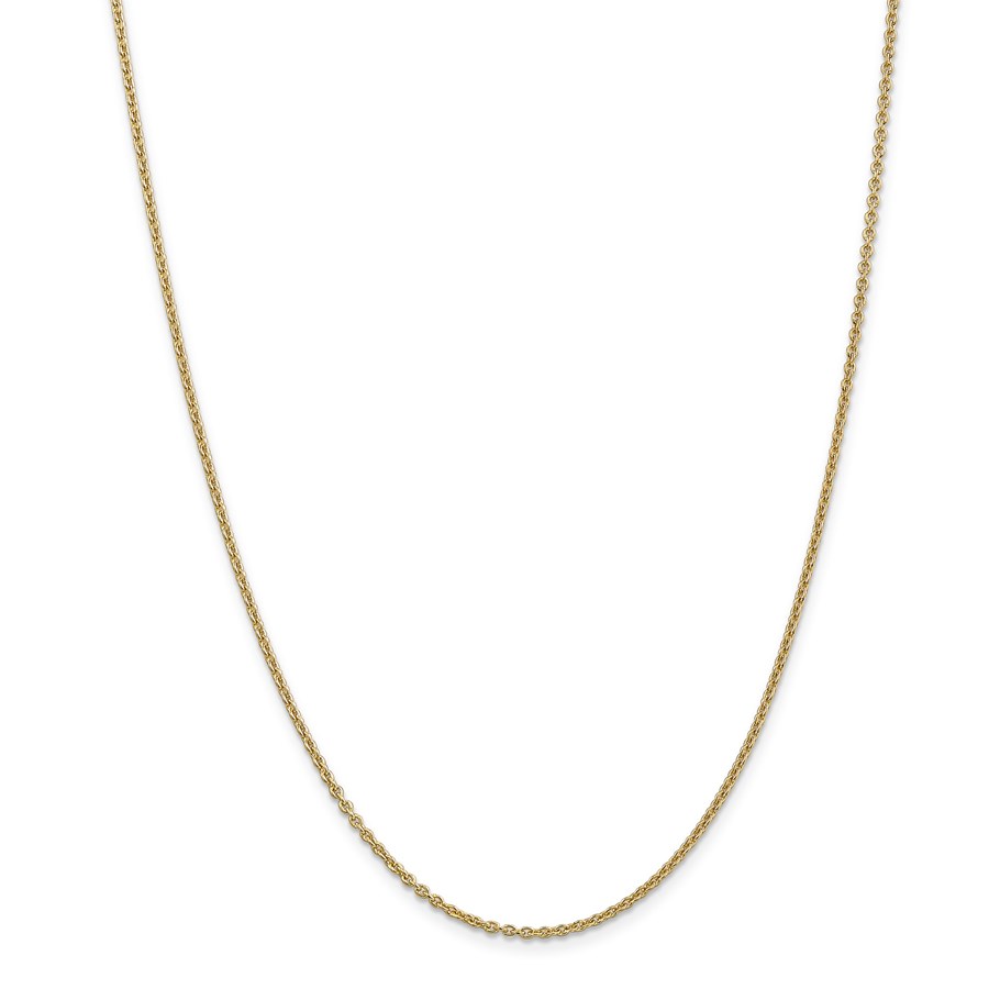14k Gold 1.8 mm Solid Polished Cable Chain Necklace - 18 in.