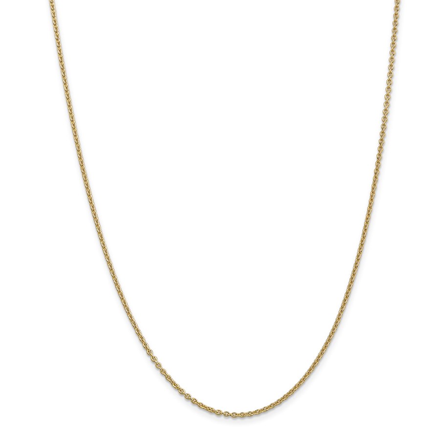 14k Gold 1.8 mm Solid Polished Cable Chain Necklace - 20 in.