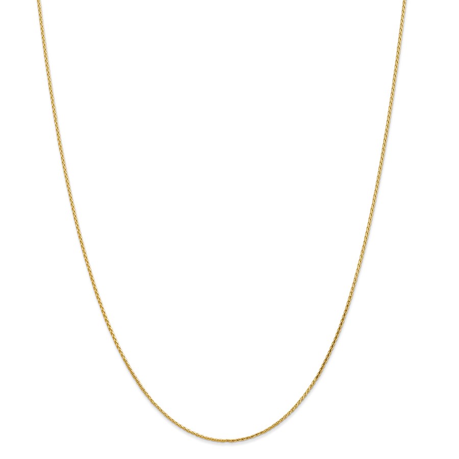 14k Gold 1 mm Diamond Cut Wheat Chain - 18 in.