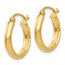 14k Gold 15 mm Hoop Earring