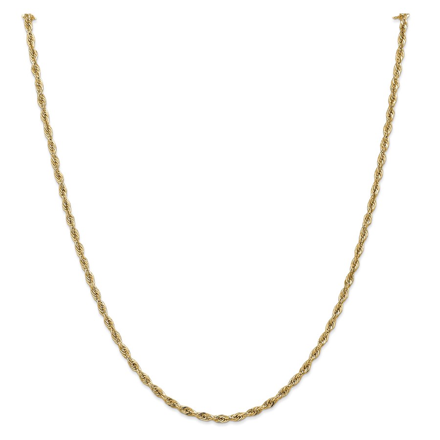 14k Gold 2.8 mm Semi-Solid Rope Chain Necklace - 20 in.