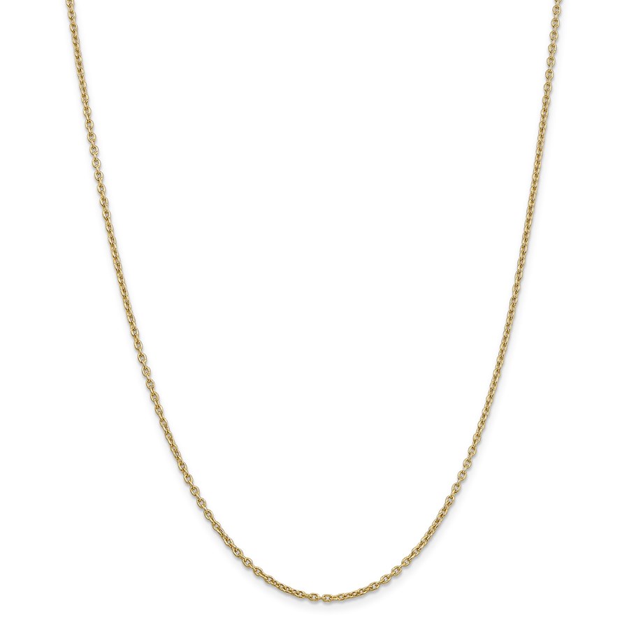 14k Gold 2 mm Cable Chain Necklace - 16 in.