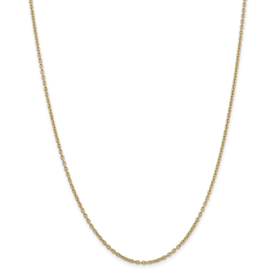 14k Gold 2 mm Cable Chain Necklace - 18 in.