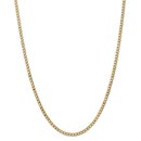 14k Gold 3.35 mm Semi-Solid Curb Link Chain Necklace - 20 in.