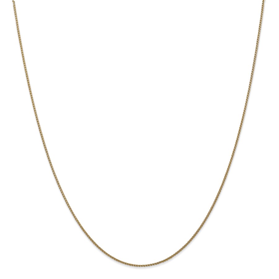 14k Gold .65 mm Solid Diamond-cut Spiga Chain Necklace - 20 in.