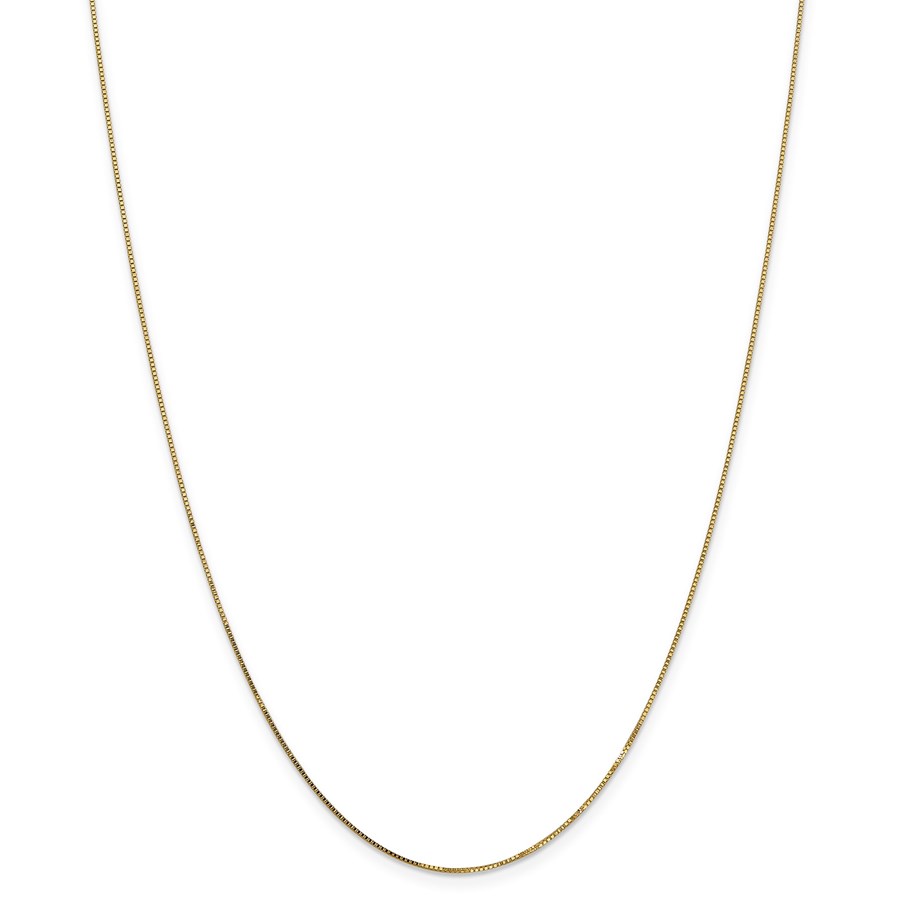 14k Gold .7 mm Box Chain Necklace - 24 in.