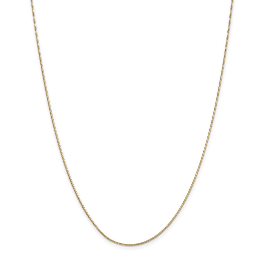 14k Gold .90 mm Round Snake Chain Necklace - 20 in.