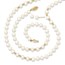 14k Gold Bead Cultured Pearl Necklace, Bracelet, Earring Set