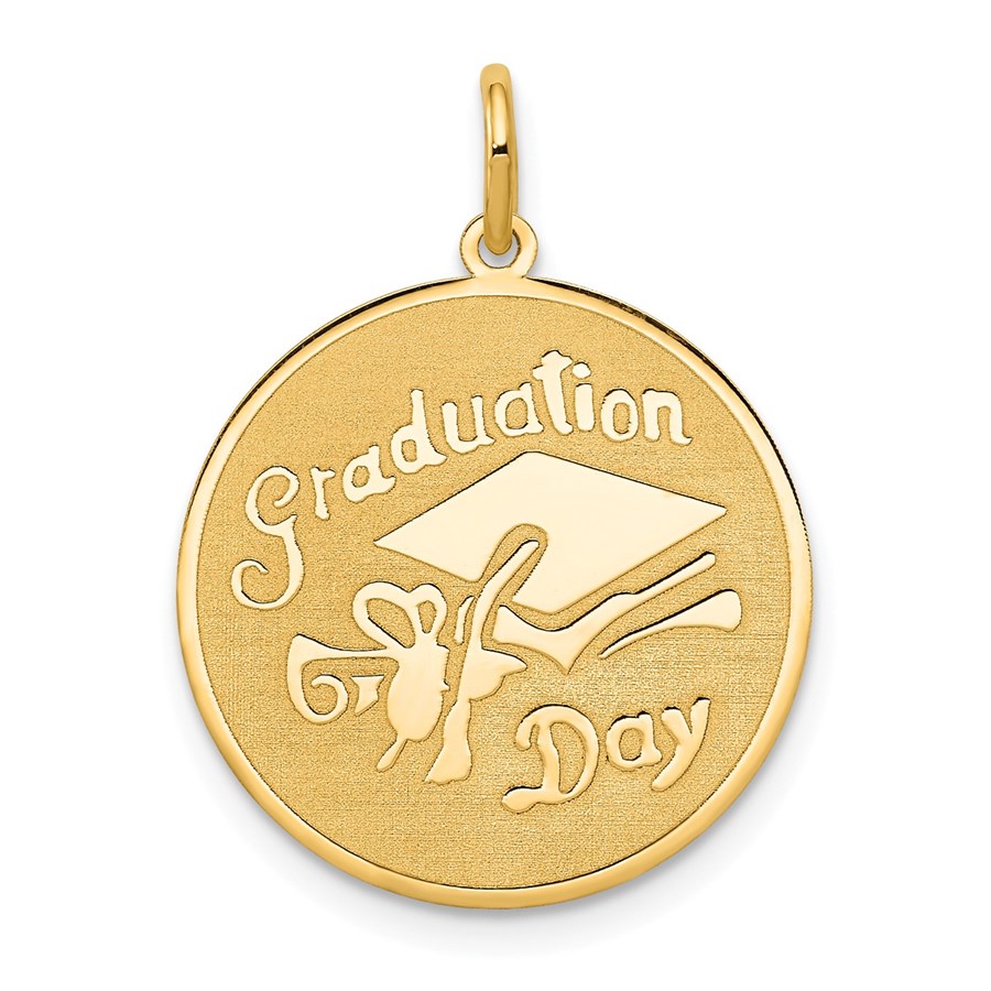 14k Gold Graduation Day Disc Charm