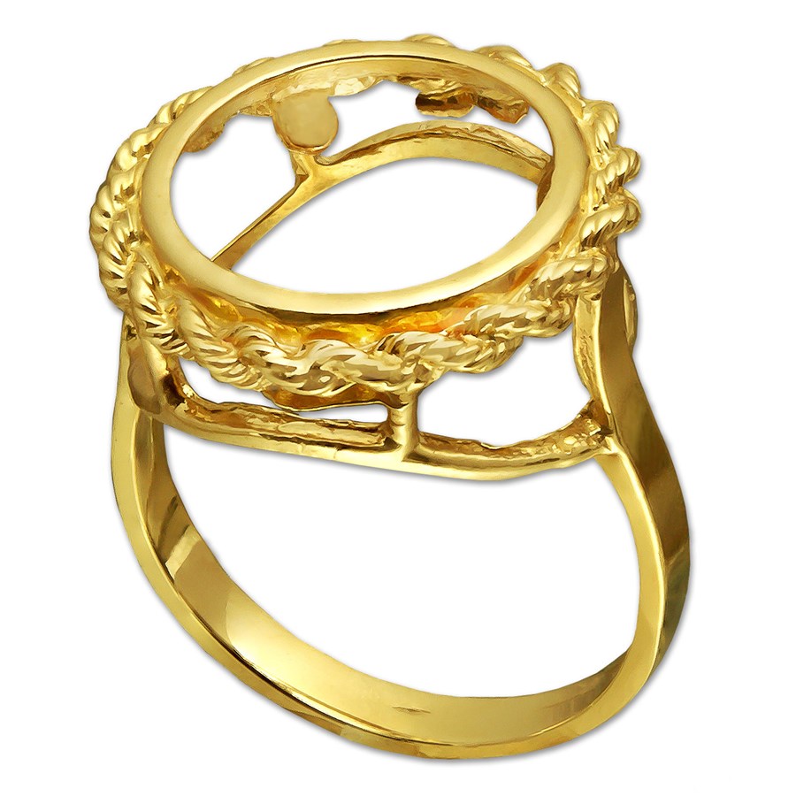 Buy 14k Gold Panda Ring (Rope-Prong) | APMEX