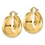 14k Gold Polished 10.5 mm Tapered Hoop Earrings