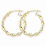 14k Gold Polished 2.75 mm Fancy Twisted Hoop Earrings