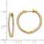 14k Gold Polished Diamond In/Out Hinged Hoop Earrings - 23 mm