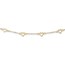 14k Gold Polished Open Hearts on Heart Link 17-Station Necklace