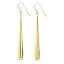 14k Gold Polished Shepherd Hook Drop Earrings