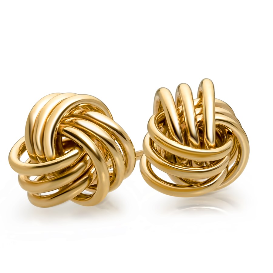 Buy 14k Gold Polished Triple Knot Post Earrings Apmex 1019