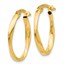 14k Gold Polished Twisted Oval Hoop Earrings