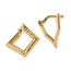 14k Gold Polished Twisted Square Earrings