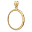 14K Gold Prong Diamond-Cut Coin Bezel - 22 millimeter