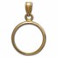 14K Gold Prong Polished Coin Bezel - 14 mm