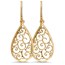 14k Gold Rhodium Polished Teardrop Earrings