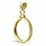 14K Gold Screw-Top Beaded Bezel - 16.5 mm