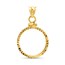 14K Gold Screw-Top D/C Coin Bezel - 20.1 mm