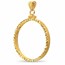 14K Gold Screw-Top D/C Coin Bezel - 30 mm