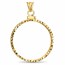 14K Gold Screw-Top D/C Coin Bezel - 30 mm