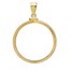 14K Gold Screw-Top Diamond-Cut Coin Bezel - 22 mm