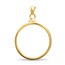 14K Gold Screw-Top Plain-Front Coin Bezel - 25.1 mm