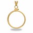 14K Gold Screw-Top Plain-Front Coin Bezel - 25 mm