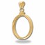 14K Gold Screw-Top Plain-Front Coin Bezel - 25 mm