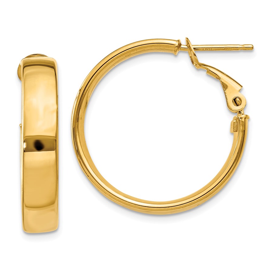 14k Hollow Hoop Earrings