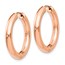 14k Hollow Rose Gold Hinged Hoop Earrings