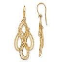 14K Polished D/C Dangle Earrings - 44.3 mm