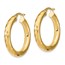 14K Polished D/C Hoop Earrings - 28.83 mm