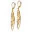 14K Polished D/C Leverback Earrings - 52.7 mm