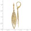 14K Polished D/C Leverback Earrings - 52.7 mm