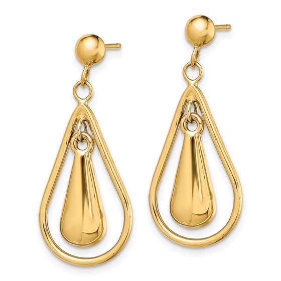 Buy 14k Polished Dangle Post Earrings - 33 Mm 