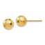 14K Polished Faceted Post Earrings - 8 mm