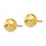 14K Polished Faceted Post Earrings - 8 mm