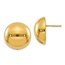 14K Polished Hollow Domed Post Earrings - 19 mm