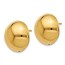 14K Polished Hollow Domed Post Earrings - 19 mm