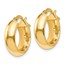 14K Polished Hoop Earrings - 17 mm